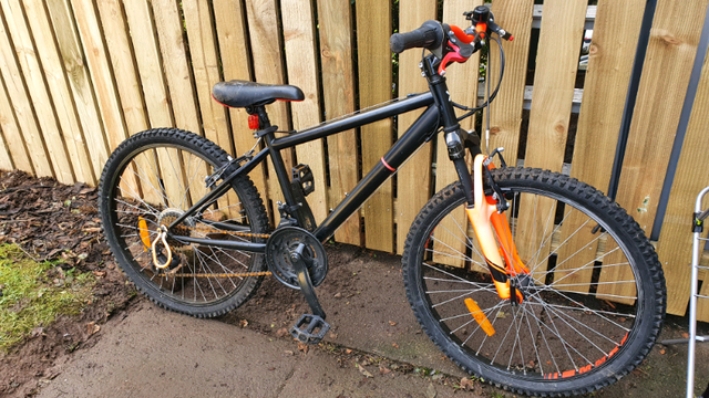 decathlon orange bike